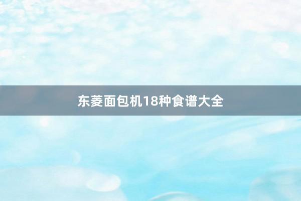 东菱面包机18种食谱大全
